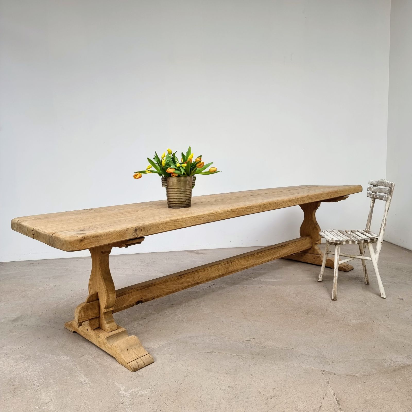 Monastery Table Dimensions Large monastery table in bleached oak circa 1900 | Paul FOULON Antique ...