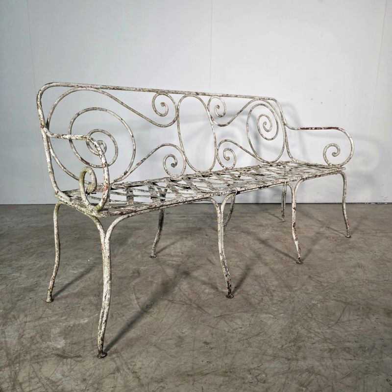 Nice iron garden bench circa 1900