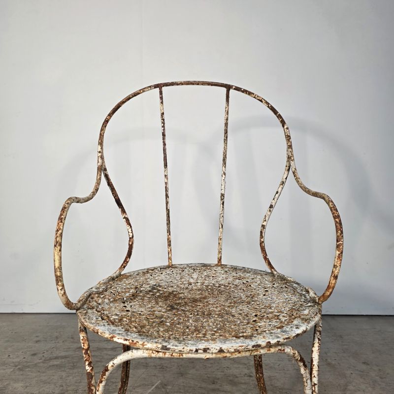 Set of 6 garden armchairs circa 1920. Alternate view